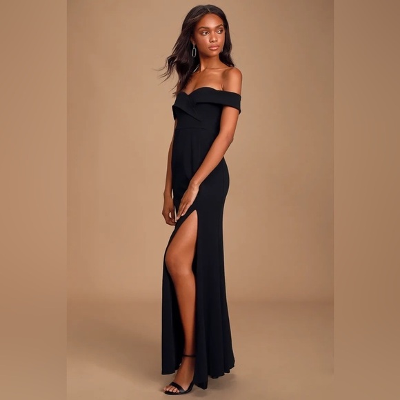Lulus Song of Love Black Off-the-Shoulder Maxi Dress - Picture 4 of 15